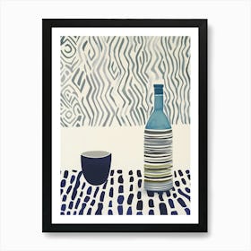 Bottle And Cup Art Print