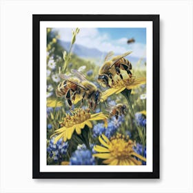 Sweat Bee Realism Illustration 17 Art Print