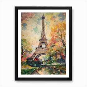 Eiffel Tower Paris France Paul Signac Style 14 Art Print