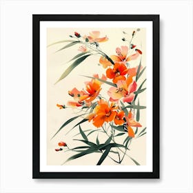 Chinese Flower Painting 1 Art Print