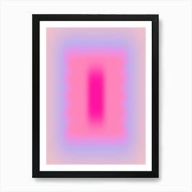 Pink Abstraction Gradient Aura Art Print