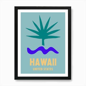 Hawaii, United States, Graphic Style Poster 2 Art Print