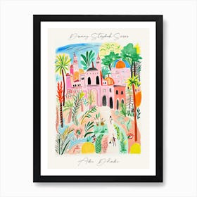 Poster Of Abu Dhabi, Dreamy Storybook Illustration 3 Art Print