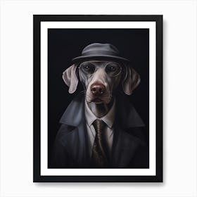 Gangster Dog Weimaraner 2 Art Print