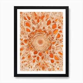 Boho Orange Sunflower 1 Poster