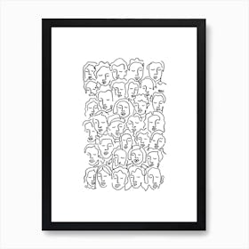 Peoples Line Art Print