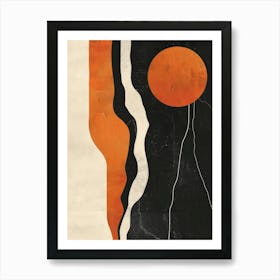 Orange And Black Canvas Print Art Print