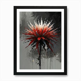 Abstract Splatter Fireflower Poster