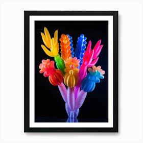 Bright Inflatable Flowers Celosia 2 Art Print