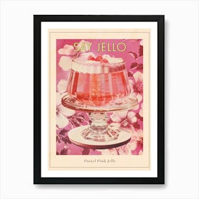 Pastel Pink Jelly Retro Collage 3 Poster Art Print