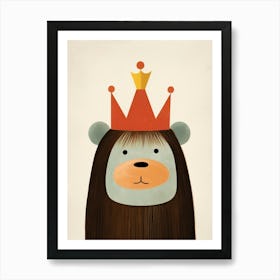 Little Orangutan 1 Wearing A Crown Art Print