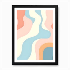 Abstract Pattern in Pastel Colors Art Print