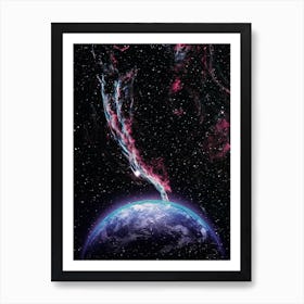 Earth In Space Art Print