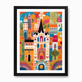 Colorful Cityscape Art Print