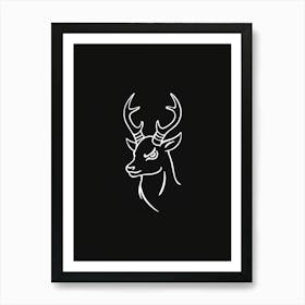 Deer Head Art Print