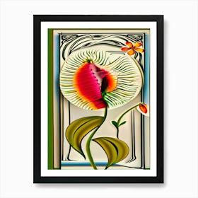 Art Deco Flower Art Print