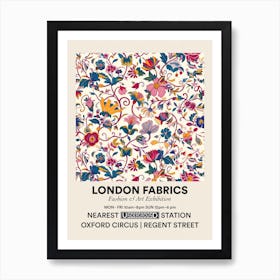 Poster Sunny Meadow London Fabrics Floral Pattern 4 Art Print