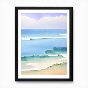 Montauk Beach 2, New York Watercolour Art Print