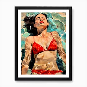 Woman In Bikini Art Print