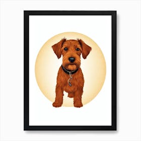 Irish Terrier Illustration Dog Art Print