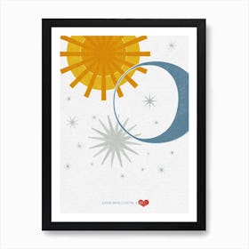 Sonne Mond Sterne & Du 01 Art Print