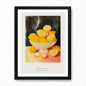 Art Deco Lemons 1 Poster Art Print