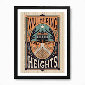 Book Cover - Wuthering Heights by Emily Brontë Art Print