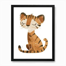 Charming Nursery Kids Animals Tiger 3 Art Print