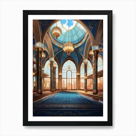 Ortaky Mosque Pixel Art 3 Affiche