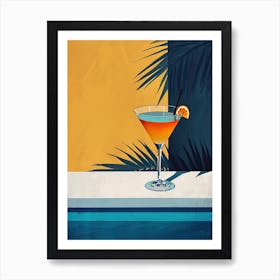 Cocktail By The Pool Art Print