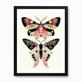 Colourful Insect Illustration Moth 23 Art Print