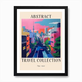 Abstract Travel Collection Poster Tokyo Japan 6 Art Print