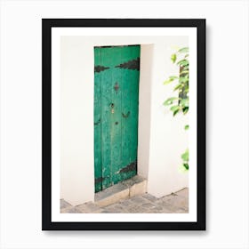 Green Door in Eivissa // Ibiza Travel Photography Art Print