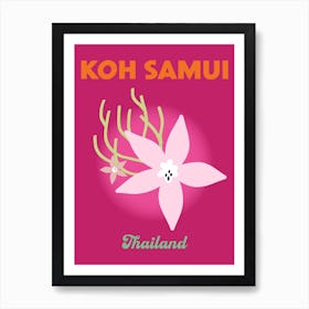 Koh Samui Thailand Travel Print Art Print