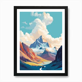 Mountain Landscape Painting Art Print