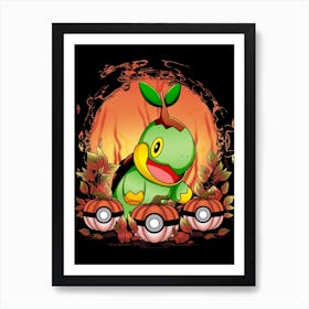 Turtwig Spooky Night - Pokemon Halloween Art Print