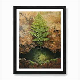 Upside Down Fern Painting 2 Art Print