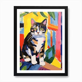 Painting Of A Cat In Ravenna Italy Art Print