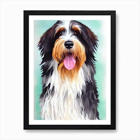 Bearded Collie Watercolour Dog Art Print