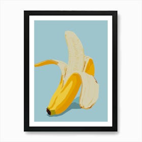 Pop Art Banana Peeled Art Print