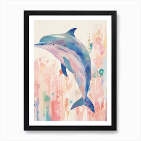 Playful Illustration Of Dolphin For Kids Room 3 Art Print