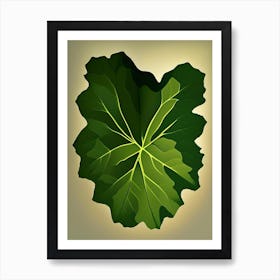 Malva Leaf Vibrant Inspired Art Print