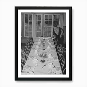 Table, Dinner Of The Loomis Fruit Association, Loomis, Placer County, California By Russell Lee Art Print