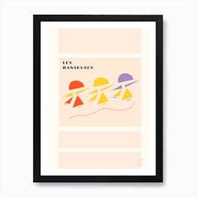 The Little Dancers   Colored Shapes Art Print