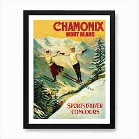 Ski Jump At Chamonix, France Art Print