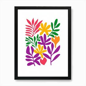 Flowers And Leaves 2 Art Print