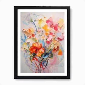 Abstract Flower Painting Petunia 3 Art Print