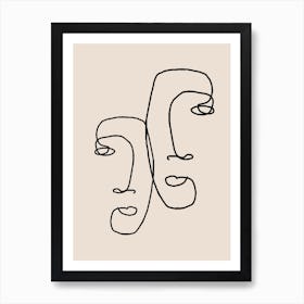 Two Faces Art Print