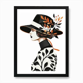 Woman In A Hat 91 Art Print