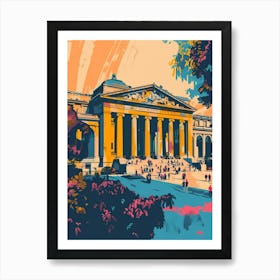 The Met New York Colourful Silkscreen Illustration 3 Art Print